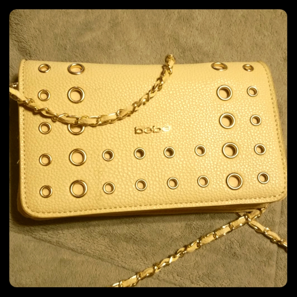 Bebe beige chain bag